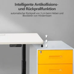 Randaco Scrivania Regolabile In Altezza Elettricamente Telescopica Fino A 80kg, Grigia -Ufficio E Casa 80885783 4