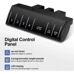 WOLTU Scrivania Regolabile In Altezza Tra 72-120cm. Telaio Del Tavolo Con 2 Motori. Scrivania Elettrica Con Funzione Di Memoria. Sistema Anticollisione. Bianco -Ufficio E Casa 81315440 5