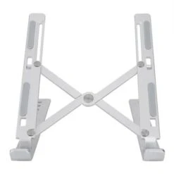 None Supporto Regolabile Per Laptop N3 Per Notebook Con Pad In Silicone Antiscivolo Argento