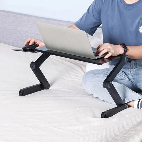 Vassoio Per Divano Letto Da Tavolo Pieghevole Regolabile Per PC Con Tappetino Per Mouse Con Ventola Di Raffreddamento 5 Vassoio Per Divano Letto Da Tavolo Pieghevole Regolabile Per PC Con Tappetino Per Mouse Con Ventola Di Raffreddamento - immagine 3