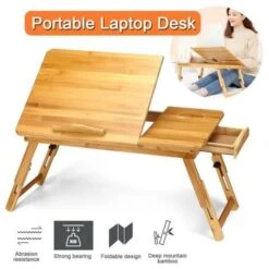 None Tavolino Servitore Con 1 Cassetto Regolabile In Altezza Porta PC Pieghevole In Bambù Multifunzione 9 None Tavolino Servitore Con 1 Cassetto Regolabile In Altezza Porta PC Pieghevole In Bambù Multifunzione -Ufficio E Casa 81946941 4