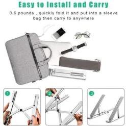 None Support D'ordinateur Portable Pliable Stand Laptop Argento -Ufficio E Casa 81946976 3