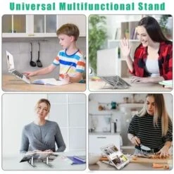 None Support D'ordinateur Portable Pliable Stand Laptop Argento -Ufficio E Casa 81946976 4