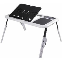 No Brand TAVOLINO PC SUPPORTO PIEGHEVOLE NOTEBOOK COMPUTER TAVOLO BASE CON VENTOLE TABLE