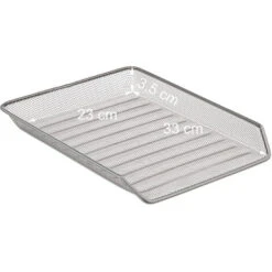 Relaxdays Organizer Portadocumenti Con 5 Vaschette, Portalettere A4, HLP: 37,5 X 30 X 35 Cm, Rete In Acciaio, Argentato 11 Relaxdays Organizer Portadocumenti Con 5 Vaschette, Portalettere A4, HLP: 37,5 X 30 X 35 Cm, Rete In Acciaio, Argentato -Ufficio E Casa 82433082 5