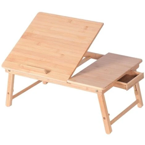 Tavolino Vassoio Da Letto Divano In Bambu' PC Tablet Pieghevole Legno Naturale 6 Tavolino Vassoio Da Letto Divano In Bambu' PC Tablet Pieghevole Legno Naturale - immagine 4