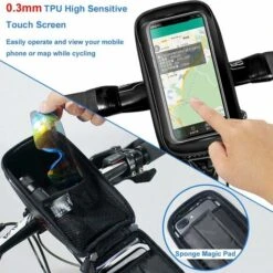 Borsa Da Manubrio Per Bici Impermeabile Portatile Con Supporto Per Bici Con Touch Screen, Supporto Per Telefono Da Bici Supporto Per Telefono MTB Per Qualsiasi Telefono Con Schermo -Ufficio E Casa 87576813 3