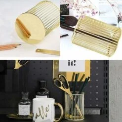 HIASDFLS Portamatite In Metallo Portamatite Durevole Rotondo Portamatite Dorato Scavato Portamatite In Ferro Traforato Contenitore Portaoggetti Per Cancelleria Metallico Rotondo - Oro 10 HIASDFLS Portamatite In Metallo Portamatite Durevole Rotondo Portamatite Dorato Scavato Portamatite In Ferro Traforato Contenitore Portaoggetti Per Cancelleria Metallico Rotondo - Oro -Ufficio E Casa 88134792 4