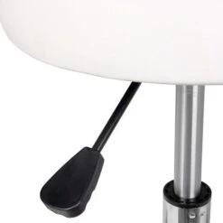 Sgabello Estetista Girevole Schienale Seduta In Ecopelle Salone Studio Bianco -Ufficio E Casa 8938070 3