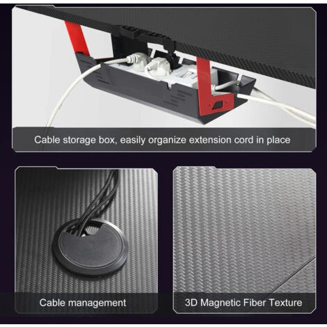 Scrivania Gaming PC 160cm Angolare Grande Scrivania Gamer Angolo Salvaspazio Tavolo Gaming Con LED RGB Per Studio Stanza Forma L 5 Scrivania Gaming PC 160cm Angolare Grande Scrivania Gamer Angolo Salvaspazio Tavolo Gaming Con LED RGB Per Studio Stanza Forma L - immagine 3