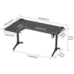 Scrivania Gaming PC 160cm Angolare Grande Scrivania Gamer Angolo Salvaspazio Tavolo Gaming Con LED RGB Per Studio Stanza Forma L 11 Scrivania Gaming PC 160cm Angolare Grande Scrivania Gamer Angolo Salvaspazio Tavolo Gaming Con LED RGB Per Studio Stanza Forma L -Ufficio E Casa 90874428 5
