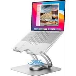 Supporto Laptop Regolabile Girevole, 360° Supporto PC Portatile Brevettato Pieghevole Per Lavoro Collaborativo, Laptop Stand Compatibile Con MacBook Pro/Air, Notebook 10-17" -Argent -Ufficio E Casa 90982710 3