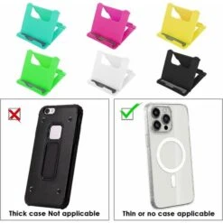 6 Supporti Pieghevoli Per Cellulare, Multi-angolo, Supporto Da Scrivania Universale Portatile Per Tutti I Display Tablet Smartphone -Ufficio E Casa 90982814 5