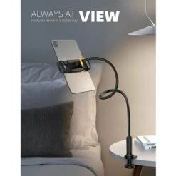 Supporto Per Tablet A Collo D'oca Per Letto - Morsetto Per Braccio Flessibile Per Tablet Compatibile Con Letto - Nero. -Ufficio E Casa 91724245 3