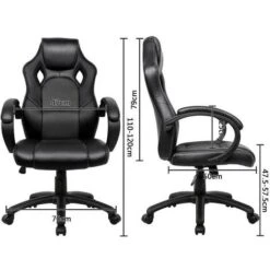 Sedia Poltrona Da Ufficio Direzionale Ruote Girevoli Sportiva Racer Gaming Nero -Ufficio E Casa 94076904 5