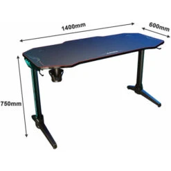 SONNI Gaming Table Tavolo Da Computer Ergonomico, Con Tappetino Per Mouse, 2 Ganci, Porta Bevande E Porta Cuffie, Carbon Optics Black 140cm 11 SONNI Gaming Table Tavolo Da Computer Ergonomico, Con Tappetino Per Mouse, 2 Ganci, Porta Bevande E Porta Cuffie, Carbon Optics Black 140cm -Ufficio E Casa 95045761 5