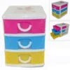 Trade Shop - Cassettiera Piccola 3 Cassetti 11,5x13x9cm Colorata Multiuso Minuteria -Ufficio E Casa 95085980 1