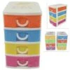Trade Shop - Cassettiera In Plastica 4 Cassetti Contenitori 15x13x9cm Porta Oggetti Multiuso -Ufficio E Casa 95087971 1