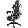 Sedia Poltrona Gaming Scrivania Ufficio Casa Reclinabile Con Poggiapiedi Bianco -Ufficio E Casa 95532374 1