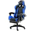Sedia Poltrona Gaming Scrivania Ufficio Casa Reclinabile Con Poggiapiedi Blu -Ufficio E Casa 95532375 1