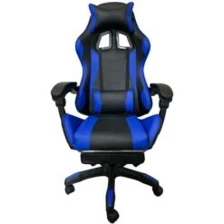Sedia Poltrona Gaming Scrivania Ufficio Casa Reclinabile Con Poggiapiedi Blu -Ufficio E Casa 95532375 4
