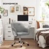 Songmics Sedia Da Ufficio, Sedia Girevole Comoda, Regolabile In Altezza, Capacità Di Carico Di 120 Kg, Struttura In Acciaio, Tessuto Simil Lino Respirante, Studio Ufficio, Grigio 2 Songmics Sedia Da Ufficio, Sedia Girevole Comoda, Regolabile In Altezza, Capacità Di Carico Di 120 Kg, Struttura In Acciaio, Tessuto Simil Lino Respirante, Studio Ufficio, Grigio -Ufficio E Casa 96923091 1