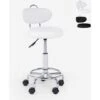 Sgabello Estetista Regolabile Ergonomico Ufficio Studio Medico Kurili Colore: Bianco -Ufficio E Casa 99956229 1